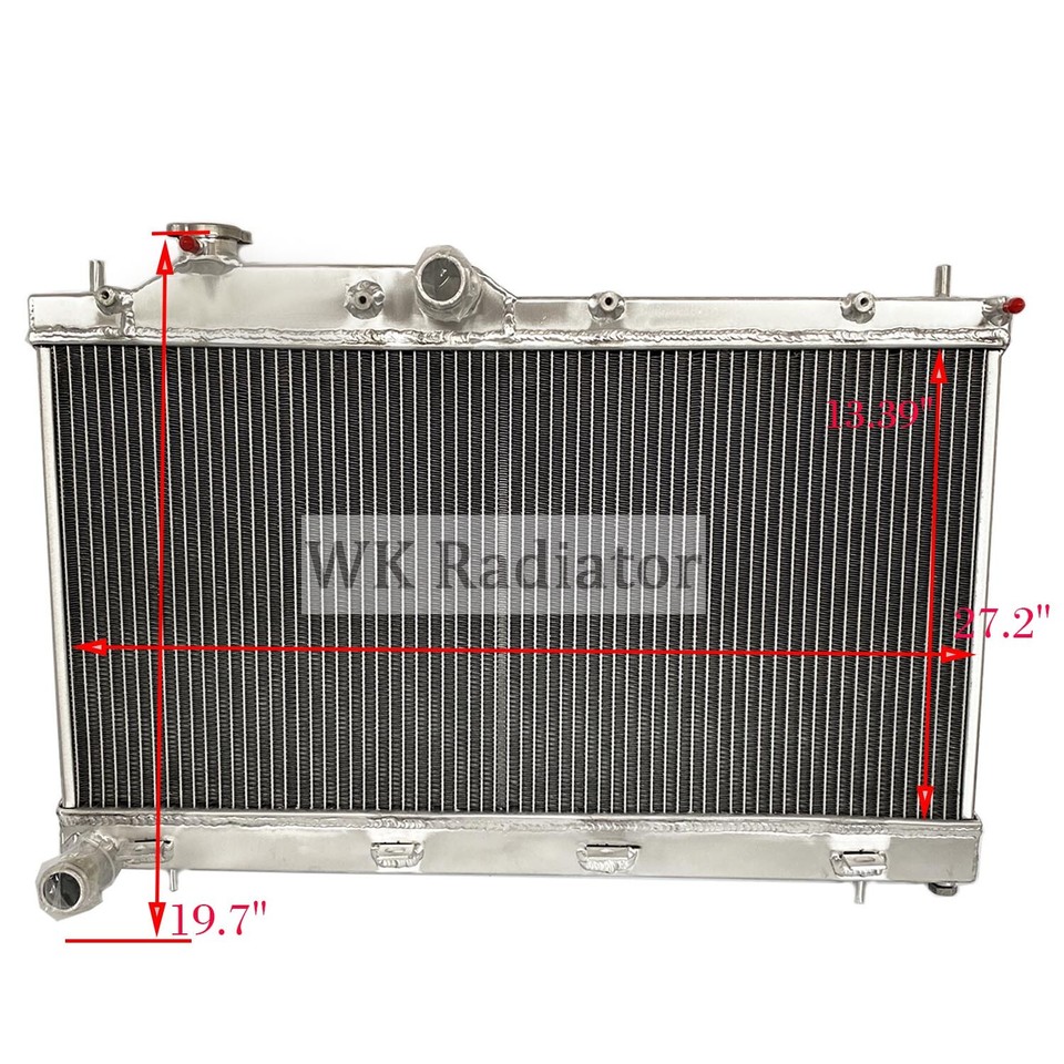 Polished Radiator For 2008-2014 Subaru WRX WRX STI Impreza H4 2.5 2016 ...