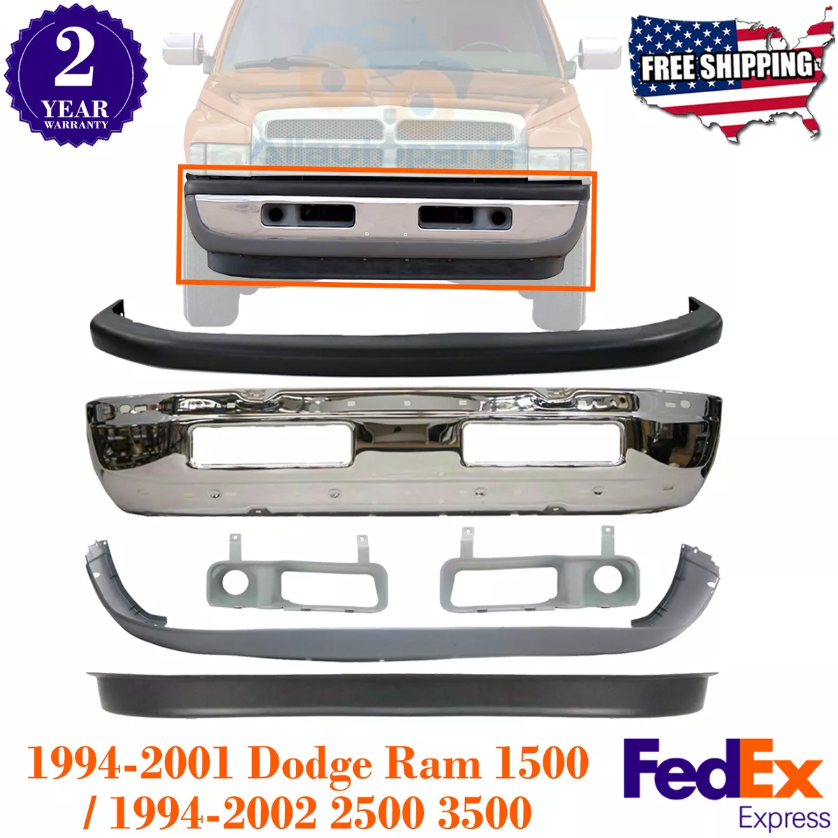 1995 dodge ram 1500 front bumper deals