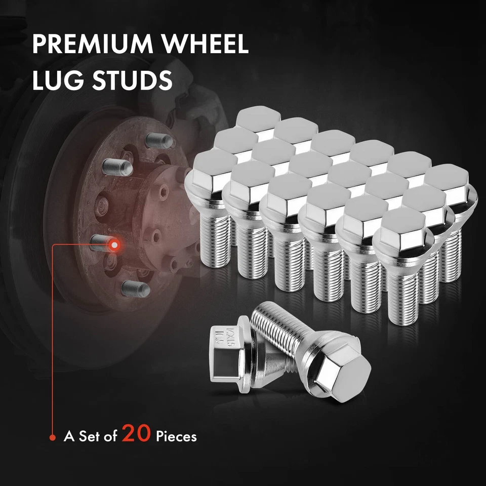 20x Perno de tuerca de rueda M14-1.5 para Volvo S60 2001-2009 S80 99-06 V70 XC70 9485474 Foto 3 de 4