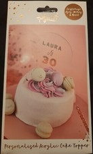 personalised acrylic name cake topper