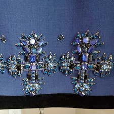 Aquilano Rimondi Embellished Jeweled Wool Midi Mini Skirt Baroque $3850 IT40 S