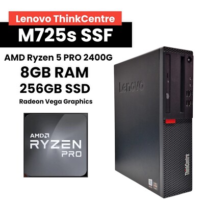 Lenovo ThinkCentre,, M725s SSF - AMD Ryzen 5 PRO 2400G | RAM 8GB  SSD 256 #TC