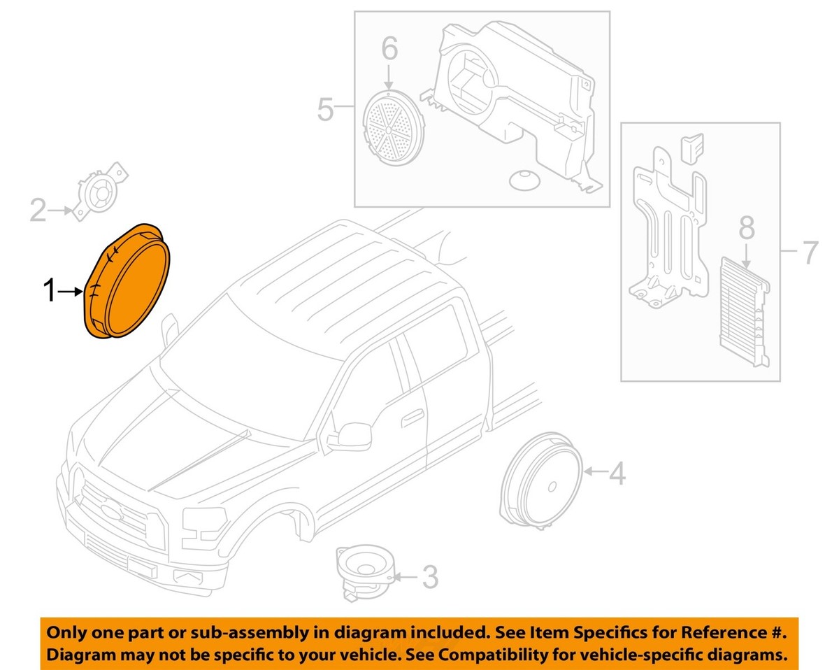 OEM Ford 2015-2018 F150 Door Speaker Fl3z 18808 M for sale online