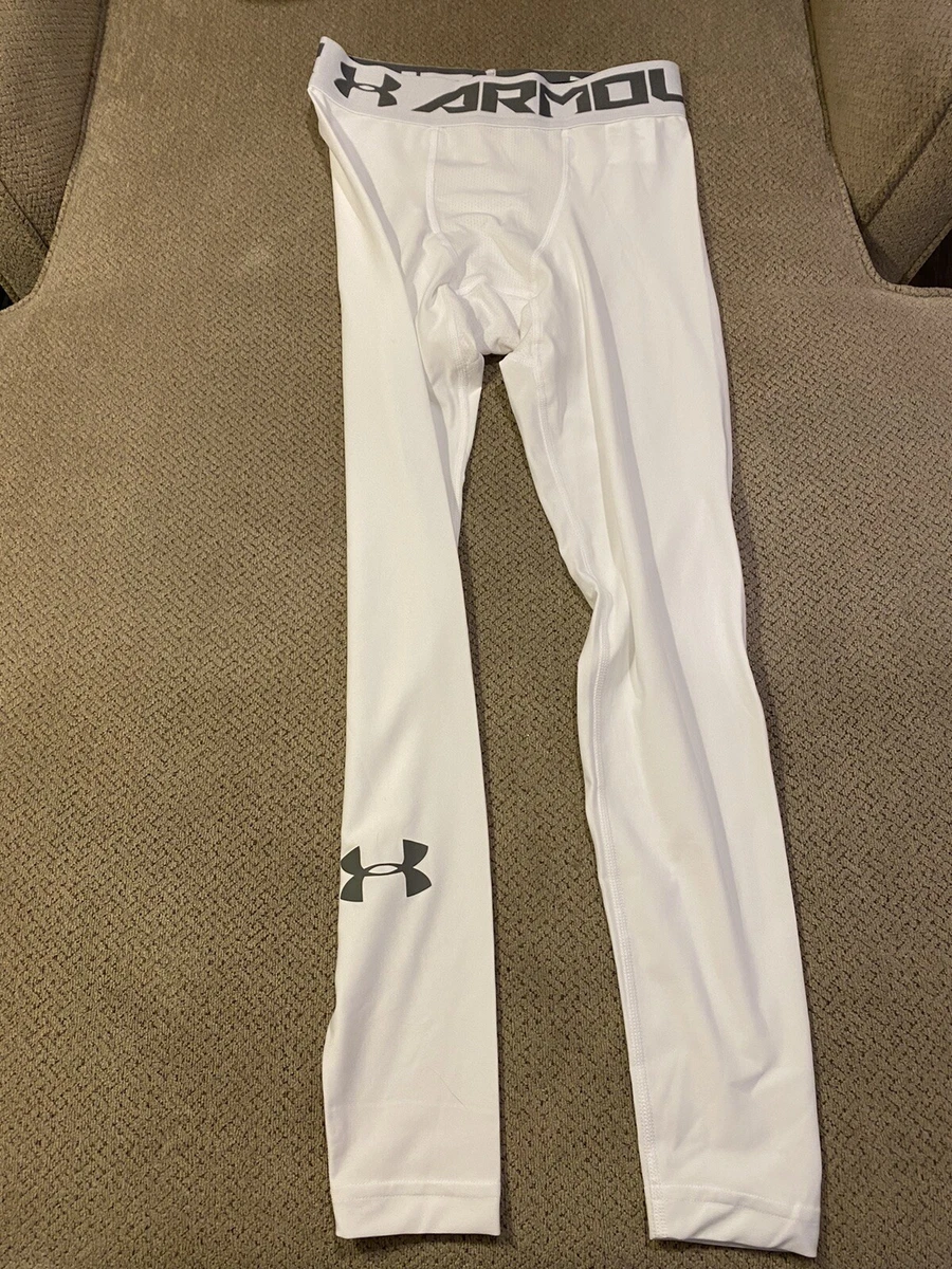 Men's Jock Under Armour Spandex Tights Compression Pants White