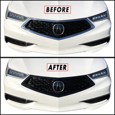 Chrome Delete Blackout Overlay for 2018-20 Acura TLX Front Bumper Grill Trim