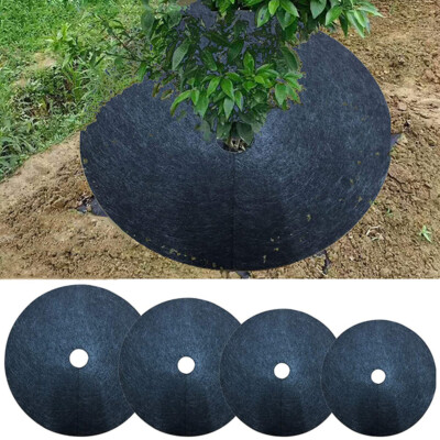 12Pcs Mulch Ring Ecological Control Cloth Mat 15-42cm Shrub Tree Guard Protector