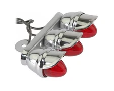 F&R ORIGINAL LOWRIDER Bicycle Triple Mini Bee Light W/Visor Red Wired Cruiser