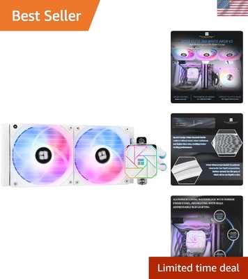 High-Performance Liquid CPU Cooler 240mm with Colorful ARGB & Quiet Operation