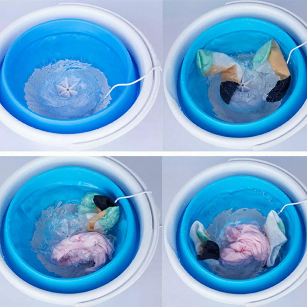 Bucket Type Folding Mini Portable Laundry Machine Clothes Washing Machine