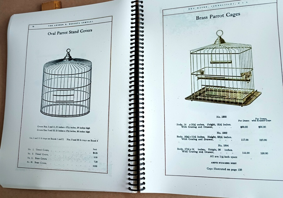 Andrew Hendryx Co (1910) CATALOG Bird Cages PIcture Cord Chain