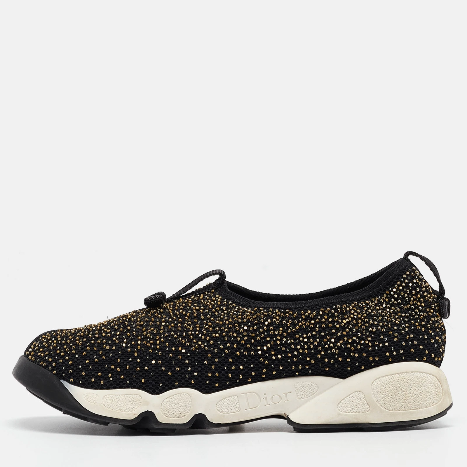 Baskets fusion en maille noire Dior taille 38,5