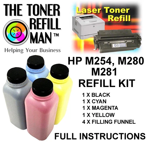Toner Refill Kit For Use In HP Colour LaserJet M254dw M254nw