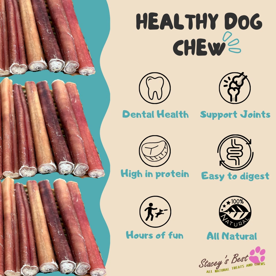 Stacey's Best 6 polegadas Bully Sticks Dog Chew Excellent Dog Treat (pacote com 15) - Imagem 3 de 4