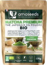 Thé Matcha en poudre Bio Japonais 200G Thé Vert  Qualité Premium  Tonus, Minceur