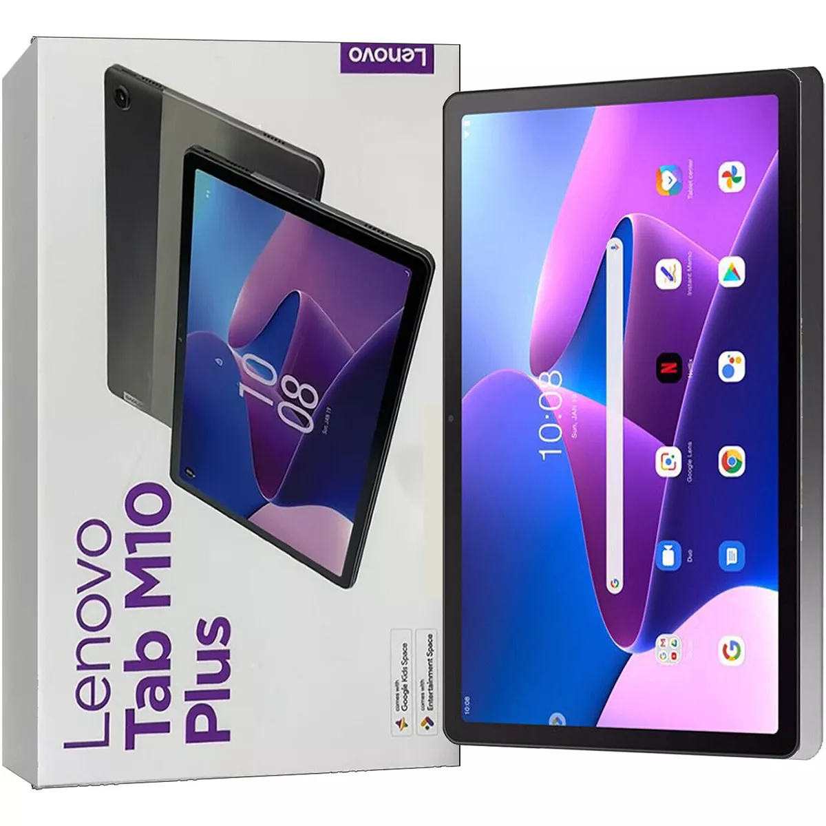 NEUF tablette Lenovo Tab M10 Plus (3e génération) gris tempête 128 Go + 4  Go WIF