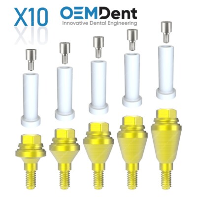 X10 Straight Multi Unit 1.4 Prosthetic Slim Platform Plastic Sleeve Set GDT 