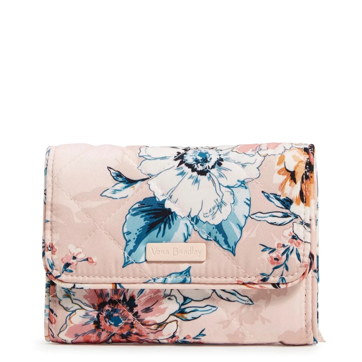 Vera Bradley RFID Riley Compact Wallet Peach Blossom Bouquet New with tags  | eBay