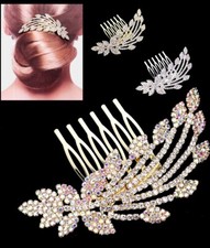 Crystal Rhinestone Hair Comb Stick Headband Wedding Bridal Prom Branch Leaves