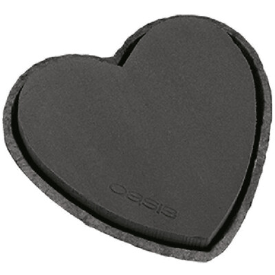 OASIS  BLACK BIOLIT Herz - 2 Stück - 33x34x5,5 cm
