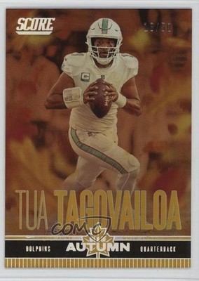 2023 Score Men of Autumn Gold Zone 18/50 Tua Tagovailoa #9 1q3d
