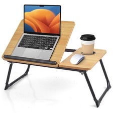 Lap Desk for Couch/Sofa/Floor, 5-Angle Adjustable Bed Desk with Foldable Legs...