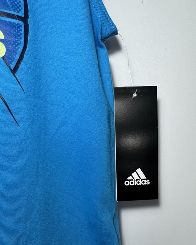 Adidas Boys Basketball Tank Top Sleeveless Aqua Blue Size 7X NWT - Picture 7 of 9