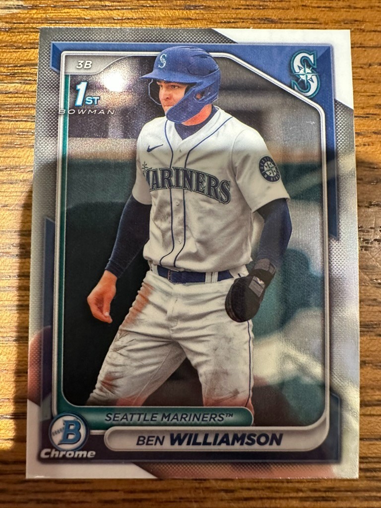 Ben Williamson 2024 Bowman Chrome 1st Bowman #BCP-67 1st Bowman MARINERS