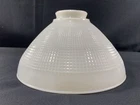 Vintage 10" Waffle Lamp Shade Milk Glass Table Pendant Torchiere Floor CORNING