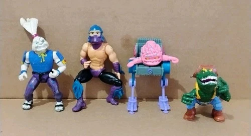 LOT of 4 Vintage Teenage Mutant Ninja Turtles - Action Figure TMNT Playmate Toys