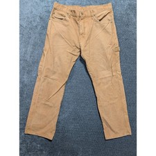 Dickies Duck Carpenter Pants Mens 32x30 Brown Canvas Workwear DU1939RBD