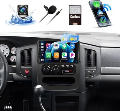 2+32G Android 13 9'' Touchscreen for RAM Truck 2003-05+ RearView Camera