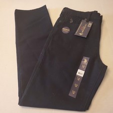 "New" US Polo ASSN Jeans Boys Sz 18 Black Straight Twill Pant Adjustable Waist