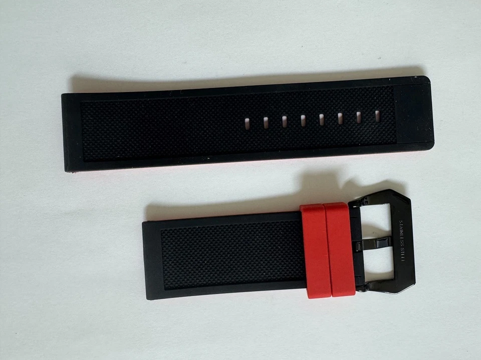 Correa de reloj para hombre Swiss Legend silicona/caucho rojo 28 mm Foto 2 de 3