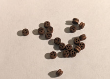 Ship Model Fittings Parts 20 Dark Walnut 2mm deadeyes