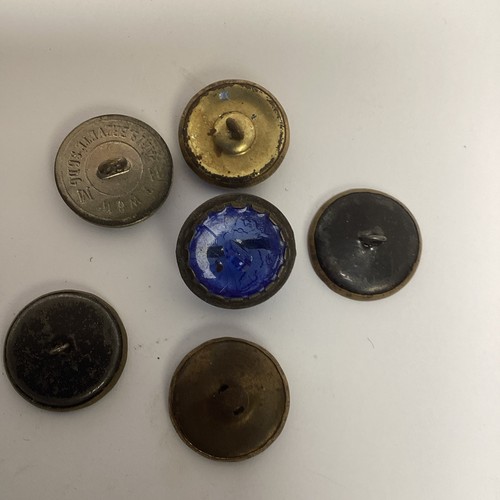 6 Victorian Era Buttons Brass, Glass, Approx. 20mm #177 - 第 4/9 張圖片