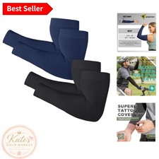 Lightweight Tattoo Covering Arm Sleeves - Size L-XL, UV Protection for Outdoors