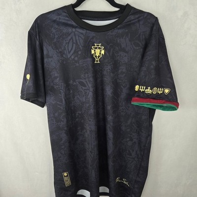 The Siu Cristiano Ronaldo Legends Edition Rare Jersey L Black Gold Portugal CR7
