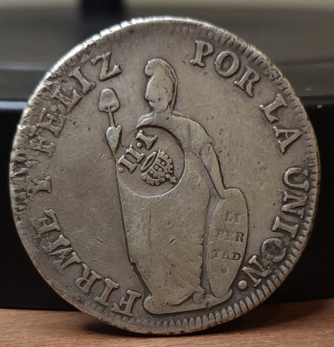 1835 Philippines 8 Reales Counterstamp On Peru 1835 8 Reales