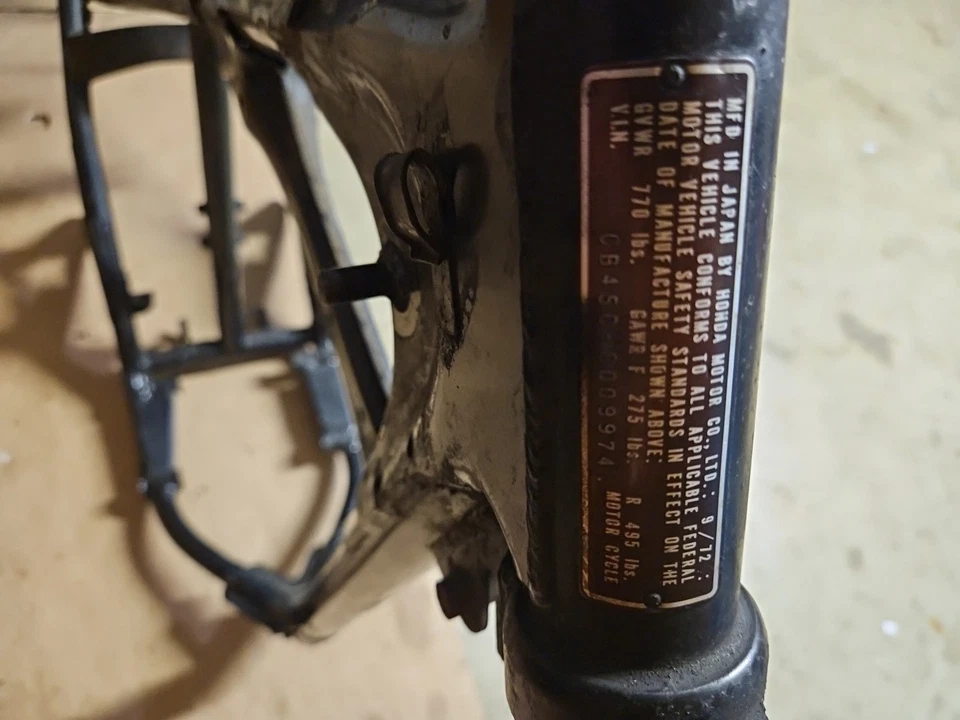 Рама Honda Cb450 1973 - Изображение 4 из 4