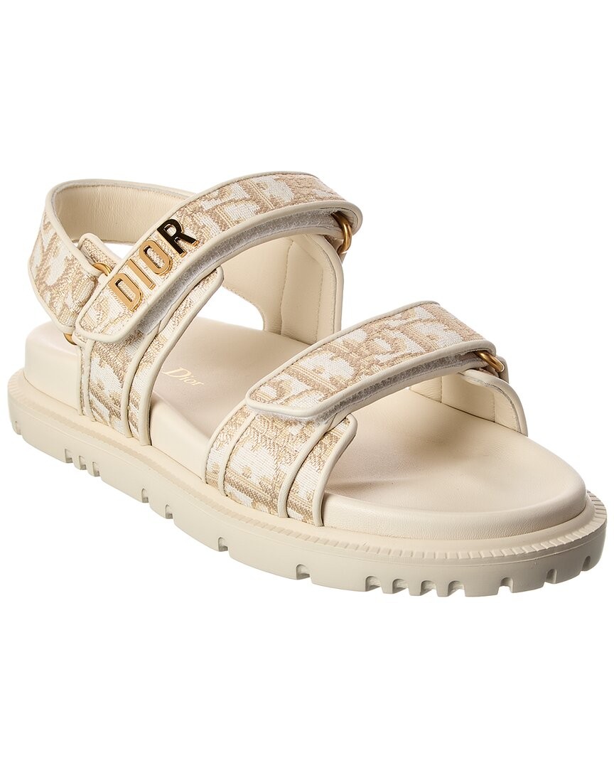 Dior Dioract Canvas - Leather Sandal Womens White 37 196790₽