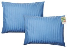 ZPECC Toddler Pillow with Pillowcase 2 Pack 4 Piece Set 13"x18", Blue Stripe