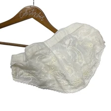 Free People Bandana Embroidered Headpiece White Beads Sewn OS