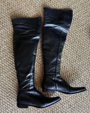 Leather Over the Knee Boots Women Size 39