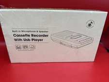 Portable Cassette Player Recorder with Stand-Alone Microphone Converter to USB 