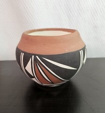 Native American Hand Painted Acoma Pottery by Sanchez Signed EUC