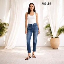 AGOLDE Sophie Women  s High Rise Cropped Skinny Jeans 31x27 Style A018-300