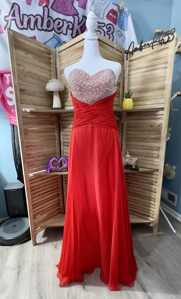 Women's Wow Prom & Pageant Red Formal Homecoming HOCO Gown Dress New 12 |  eBay