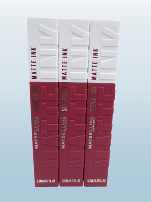 MAYBELLINE SUPERSTAY MATTE INK LIQUID LIPSTICK 15 LOVER 0.17 OZ NWOB LOT OF 3