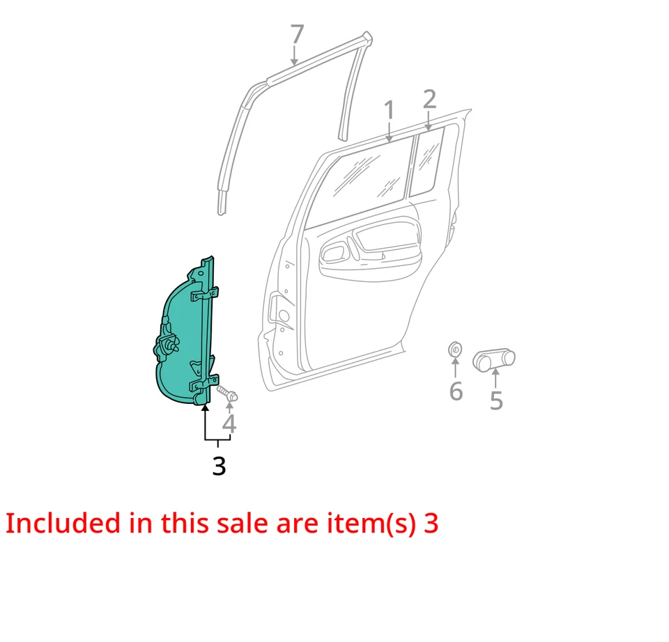 SE ADAPTA A DODGE DAKOTA 2000-2001 REGULADOR RL PUERTA VENTANA 55256495AI - NUEVO OEM Foto 3 de 4