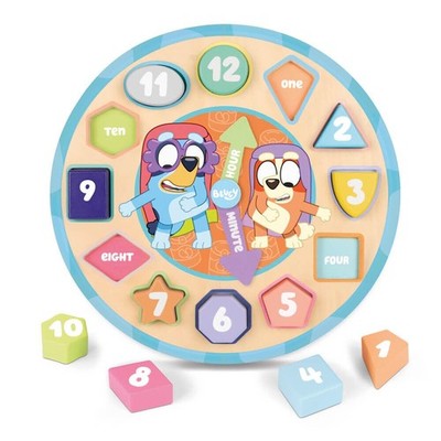 BLUEY HOLZPUZZLE UHR PERFEKTE ZEIT LERNEN PÄDAGOGISCHES GESCHENK 4 KINDER SCHNÄPPCHEN!